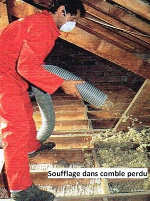 Soufflage laine roche au Taillan 33